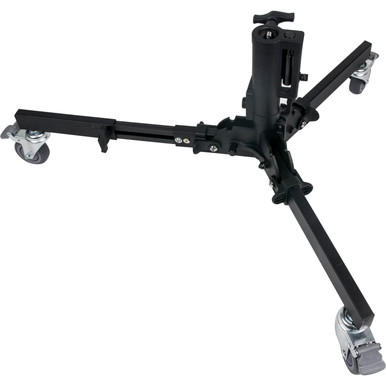 Fold-up base roller stand for lights and production monitors